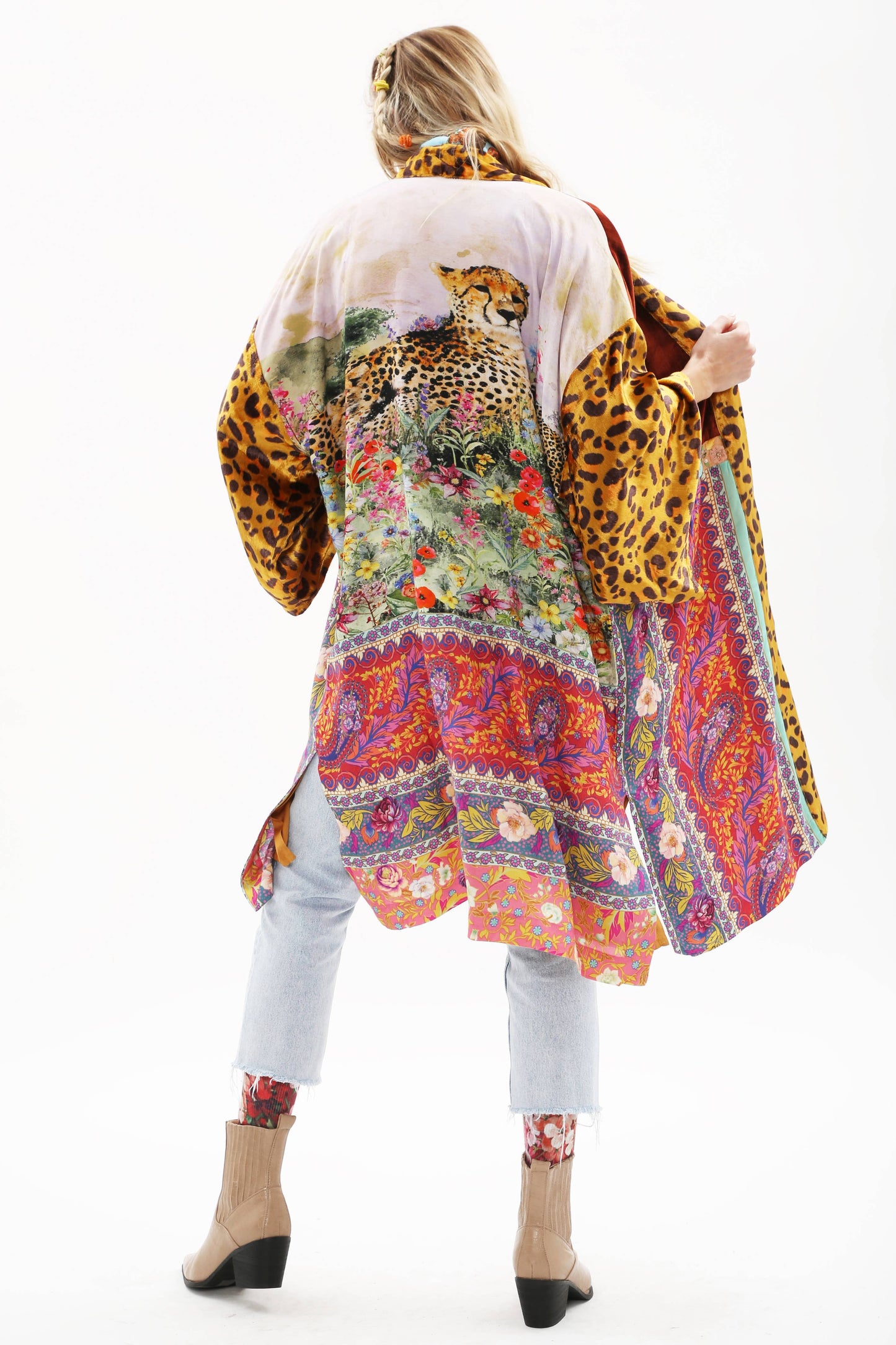 Nova Cheetah Multi-Pattern Short Kimono/Jacket