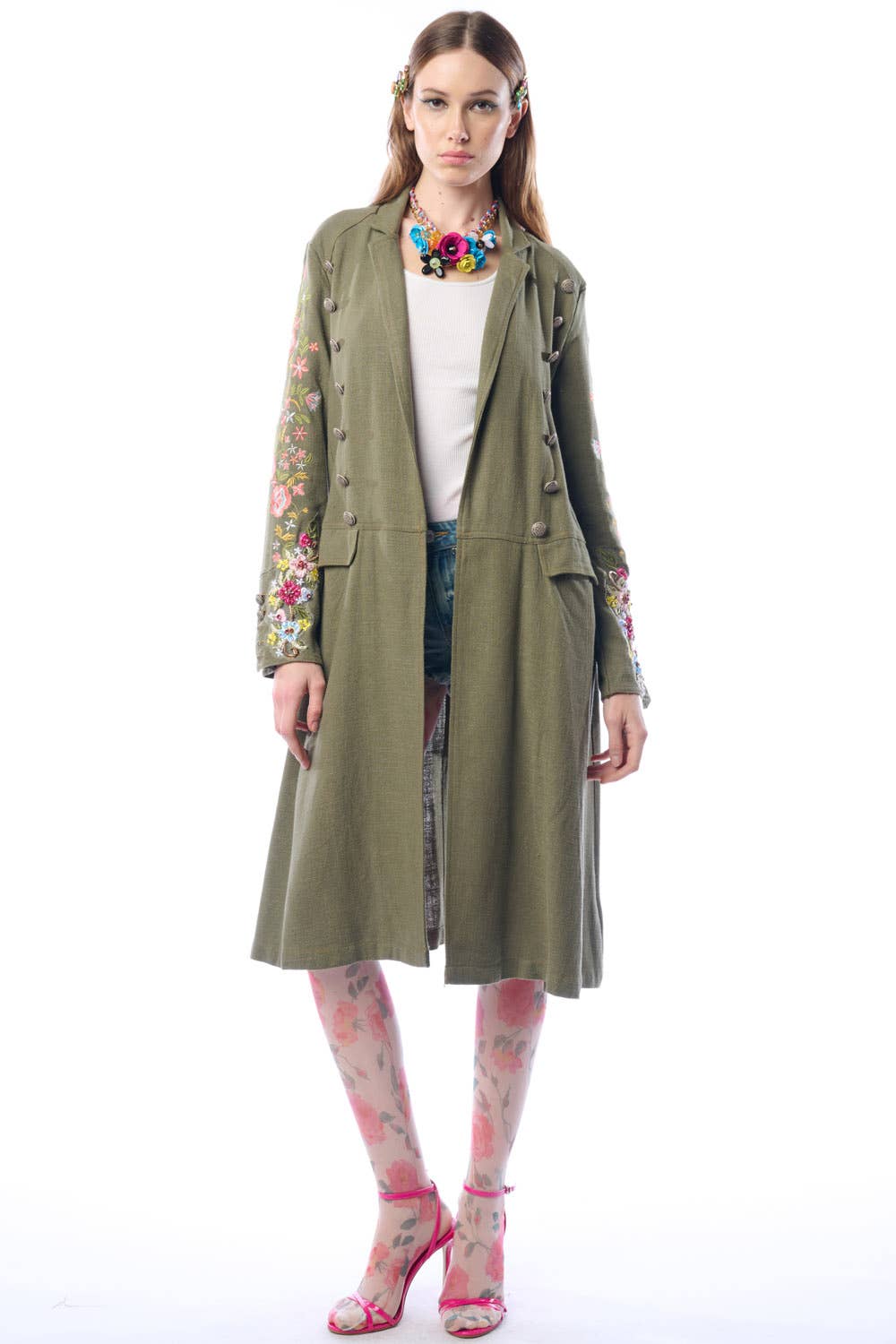 Cherish Coat - Olive | Trench Coat | Ramie Jacket: Olive / S