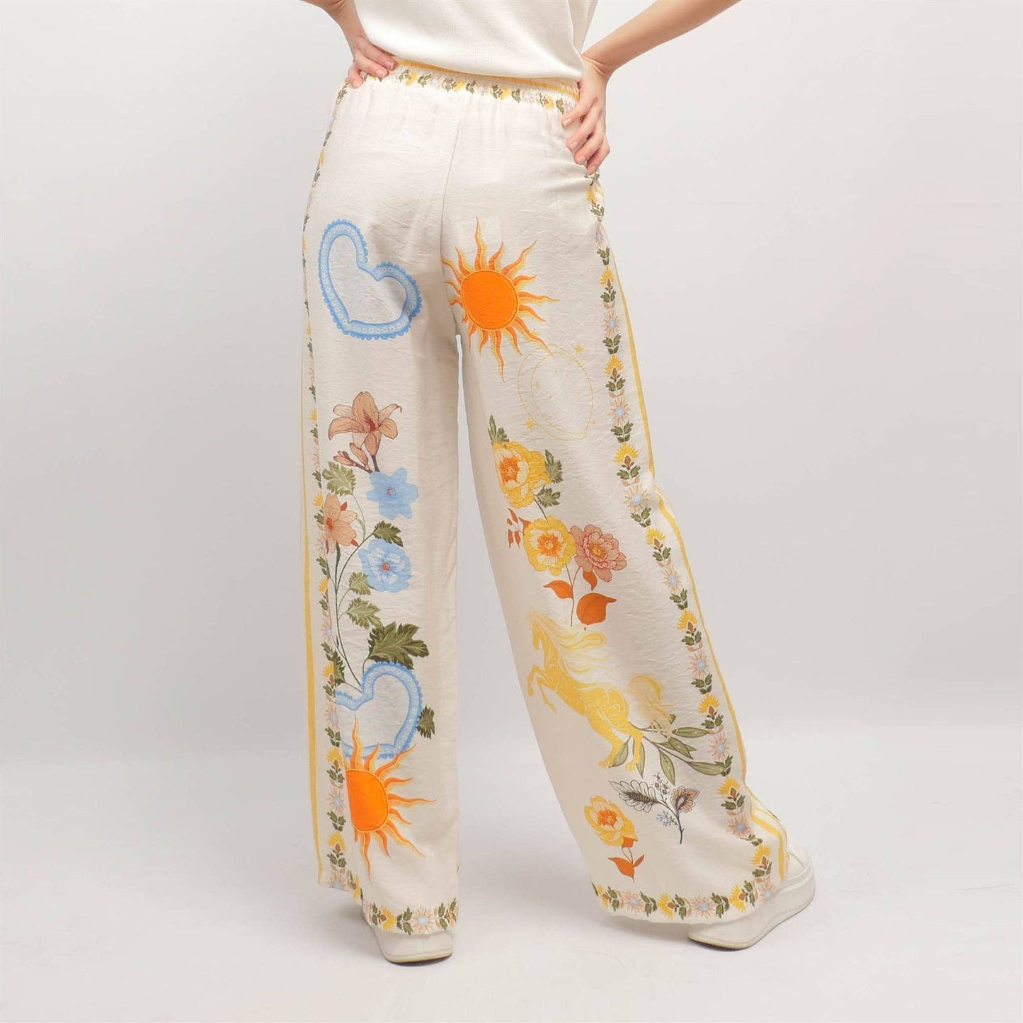 Print pant in Tencel-Made in Italy- Size 10 to 12