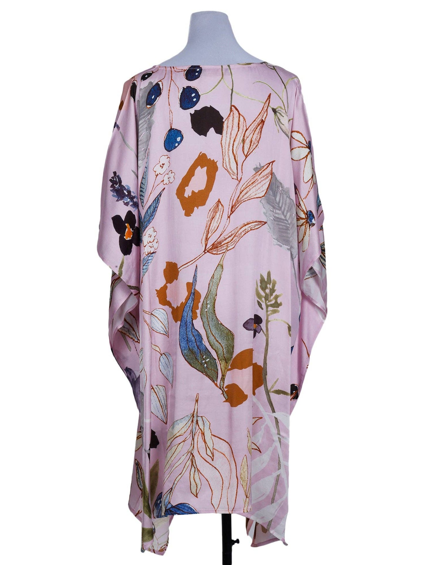 Floral Print Silk Kaftan