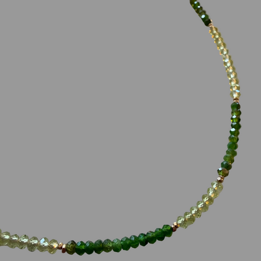 Heart Renewal — Chrome Diopside & Peridot Necklace, 18ct Gold Vermeil- My Archetype