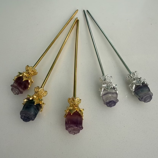 Fluorite Hand Carved Roses