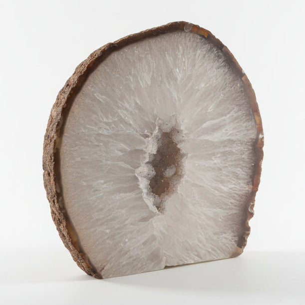 Agate (Pale Grey Agate with Quartz Crystal Core)