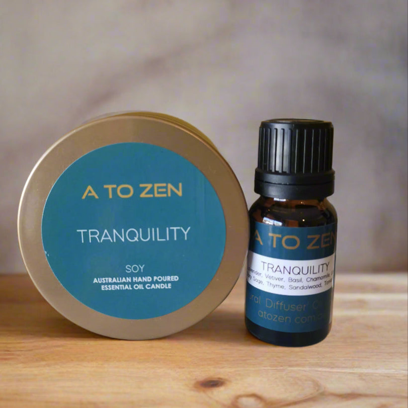 Tranquility Essential Oil Soy Candle & Diffuser Set – A TO ZEN