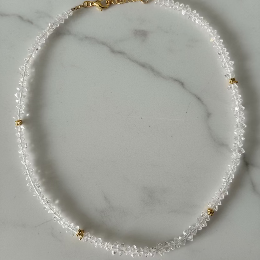 Axis of Light II — Herkimer Diamond Necklace, 18ct Gold Vermeil- My Archetype