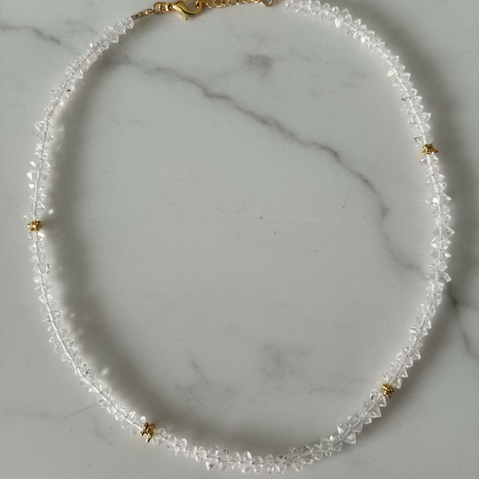 Axis of Light II — Herkimer Diamond Necklace, 18ct Gold Vermeil- My Archetype