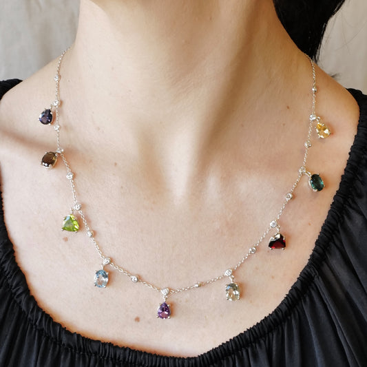 Multi-Gemstone Shaker Necklace