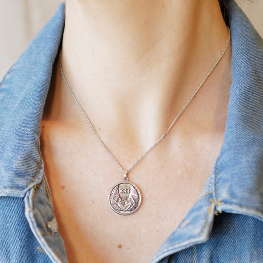 My Archetype 333 ANGEL STERLING SILVER MEDALLION & CHAIN