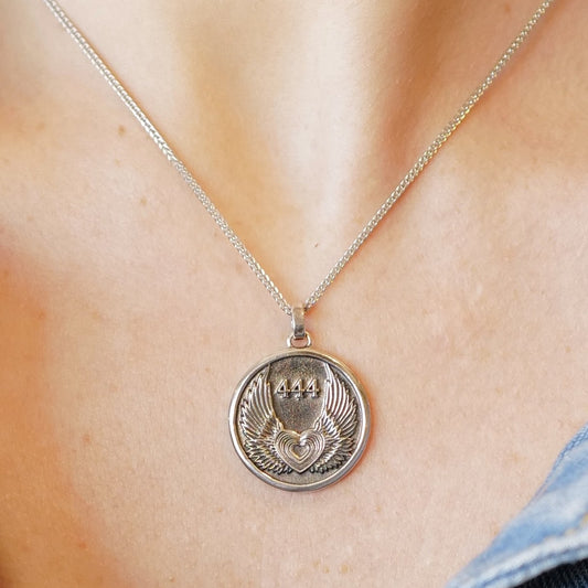 My Archetype 444 ANGEL STERLING SILVER MEDALLION & CHAIN
