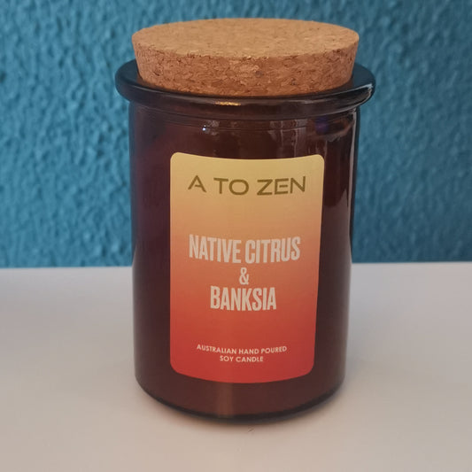 Native Citrus & Banksia Soy Candle -Small