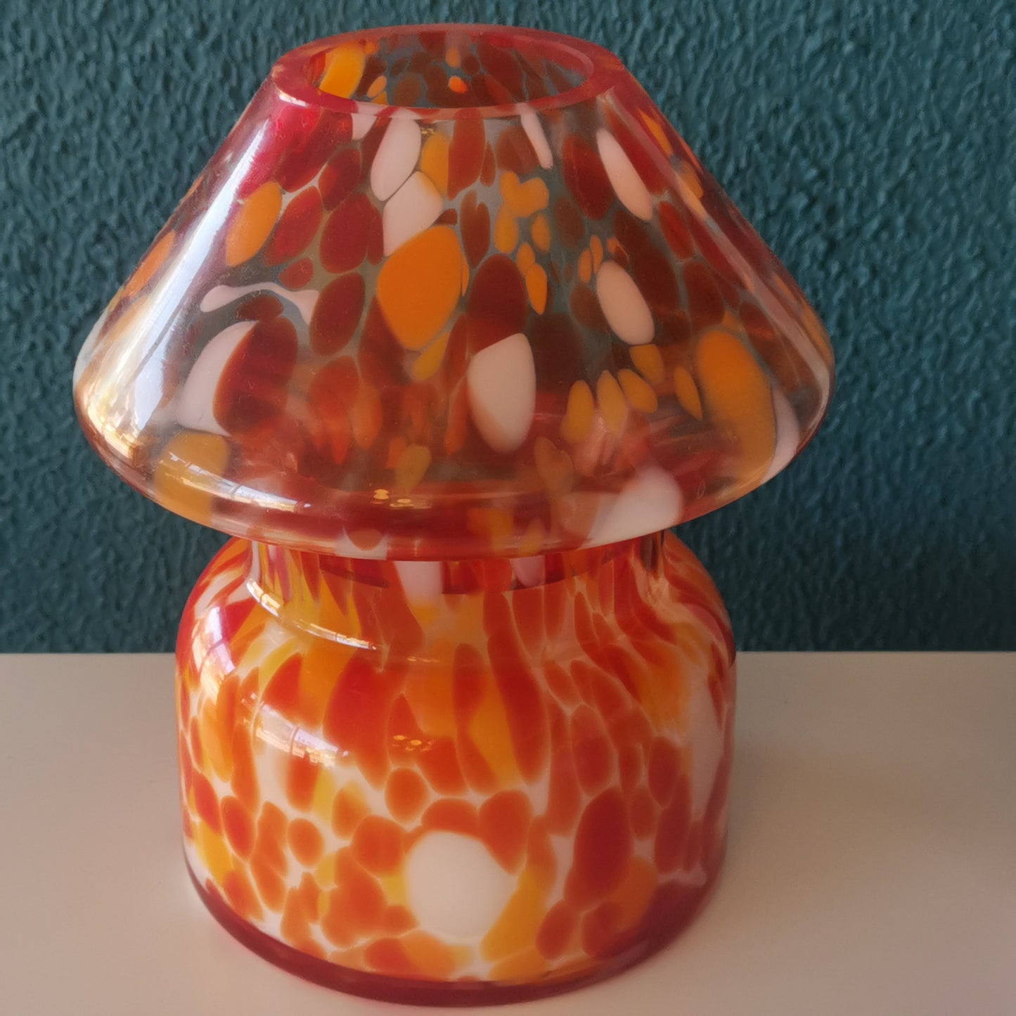 Orange Glass Lamp Soy Candle in Champagne & Strawberries