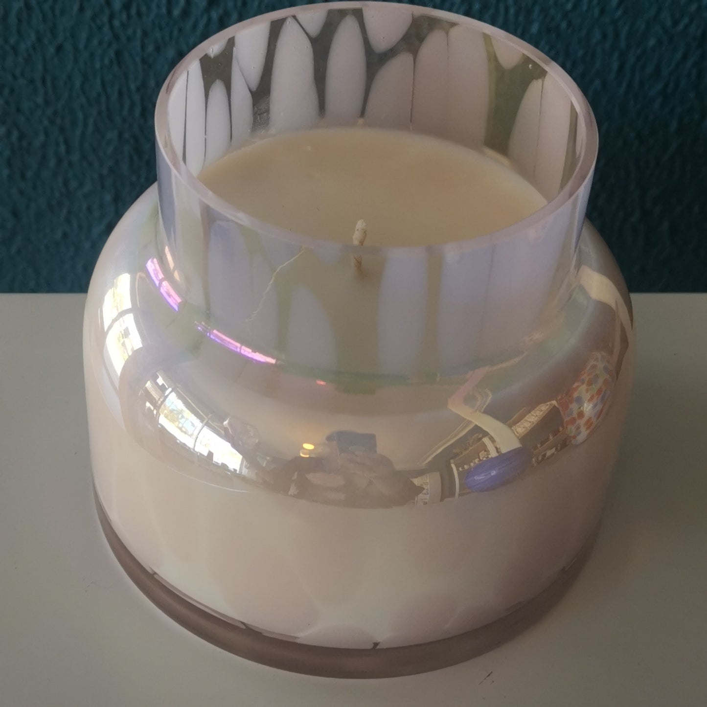 Pink Glass Lamp Soy Candle in Pink Champagne & Exotic Fruits