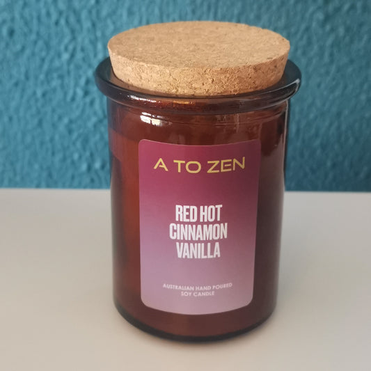 Red Hot Vanilla Cinnamon Soy Candle -Small