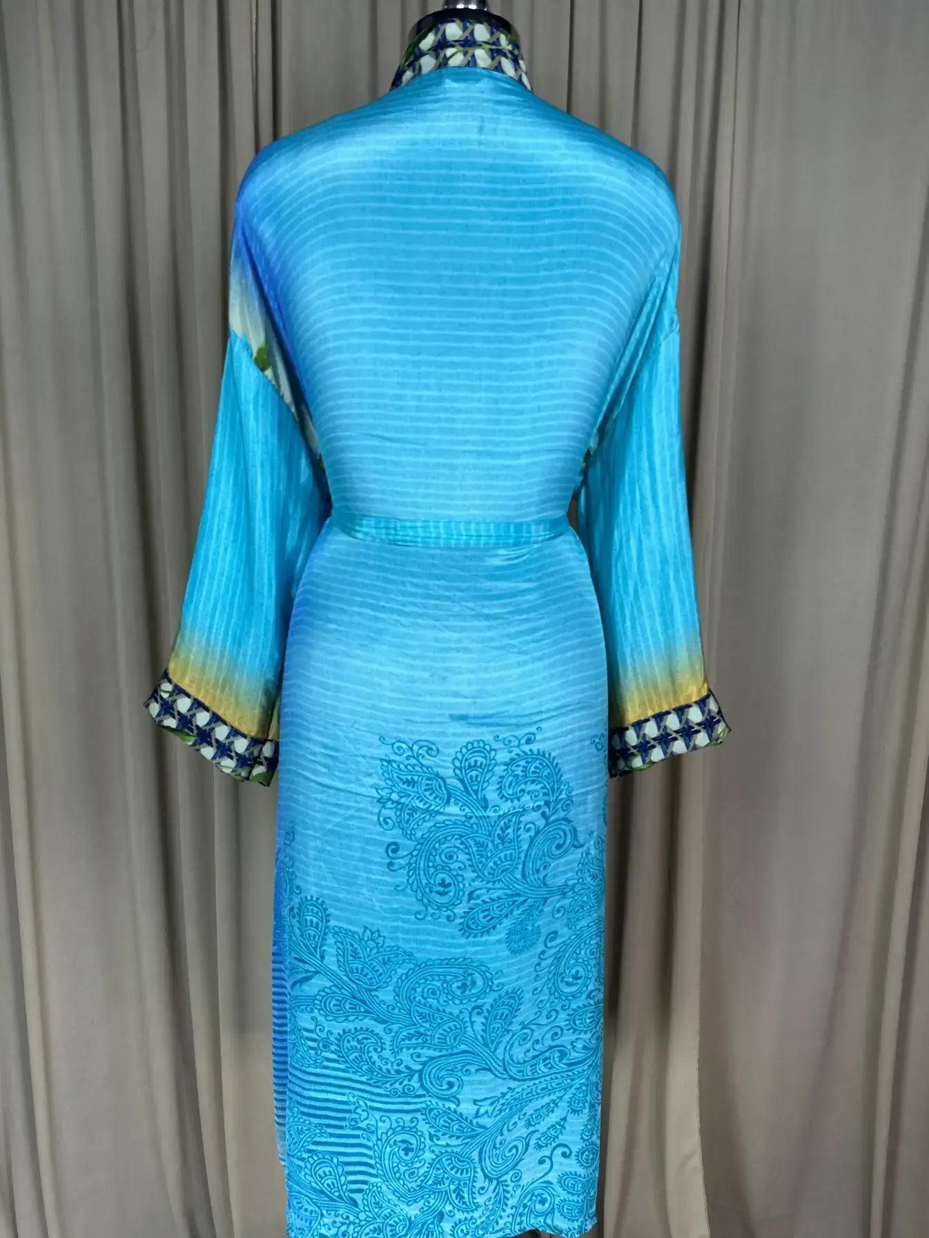 Recycle Silk Women Kimono Boho Beach Spa Cover up