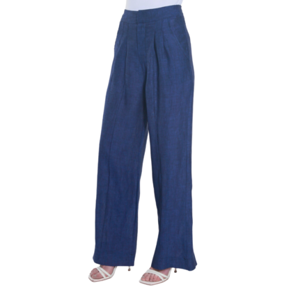 Navy French Linen Pant