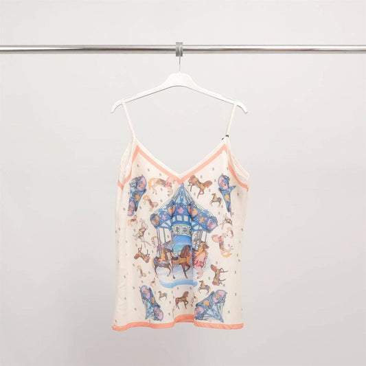 Circus Print Tank Top Blue- 12 to 14