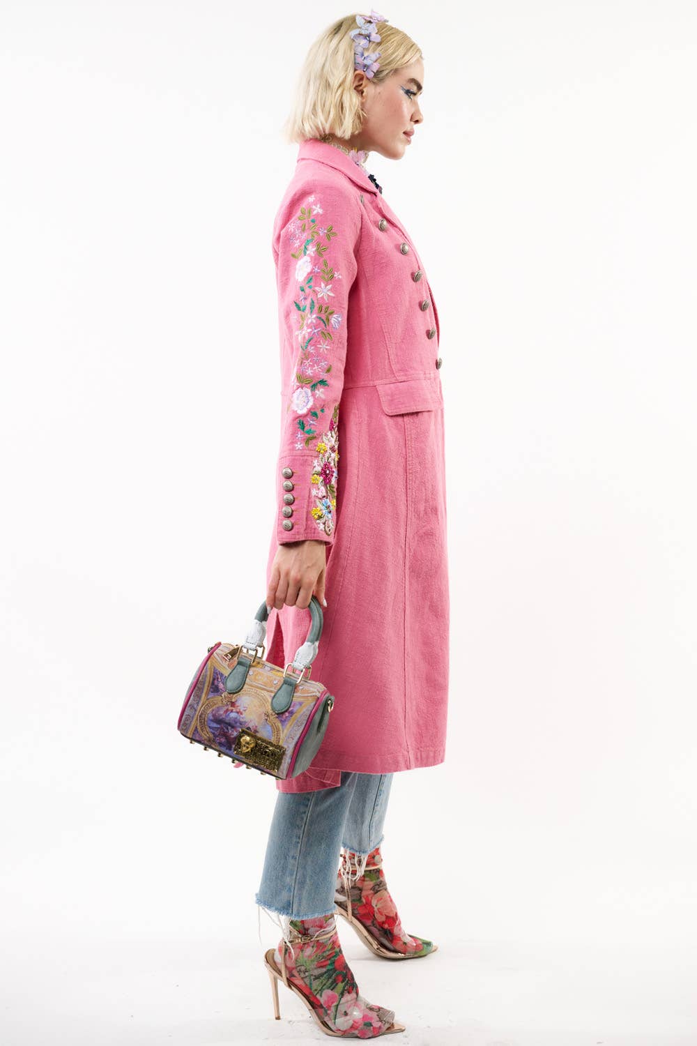 Pink City Coat: Rose / XS