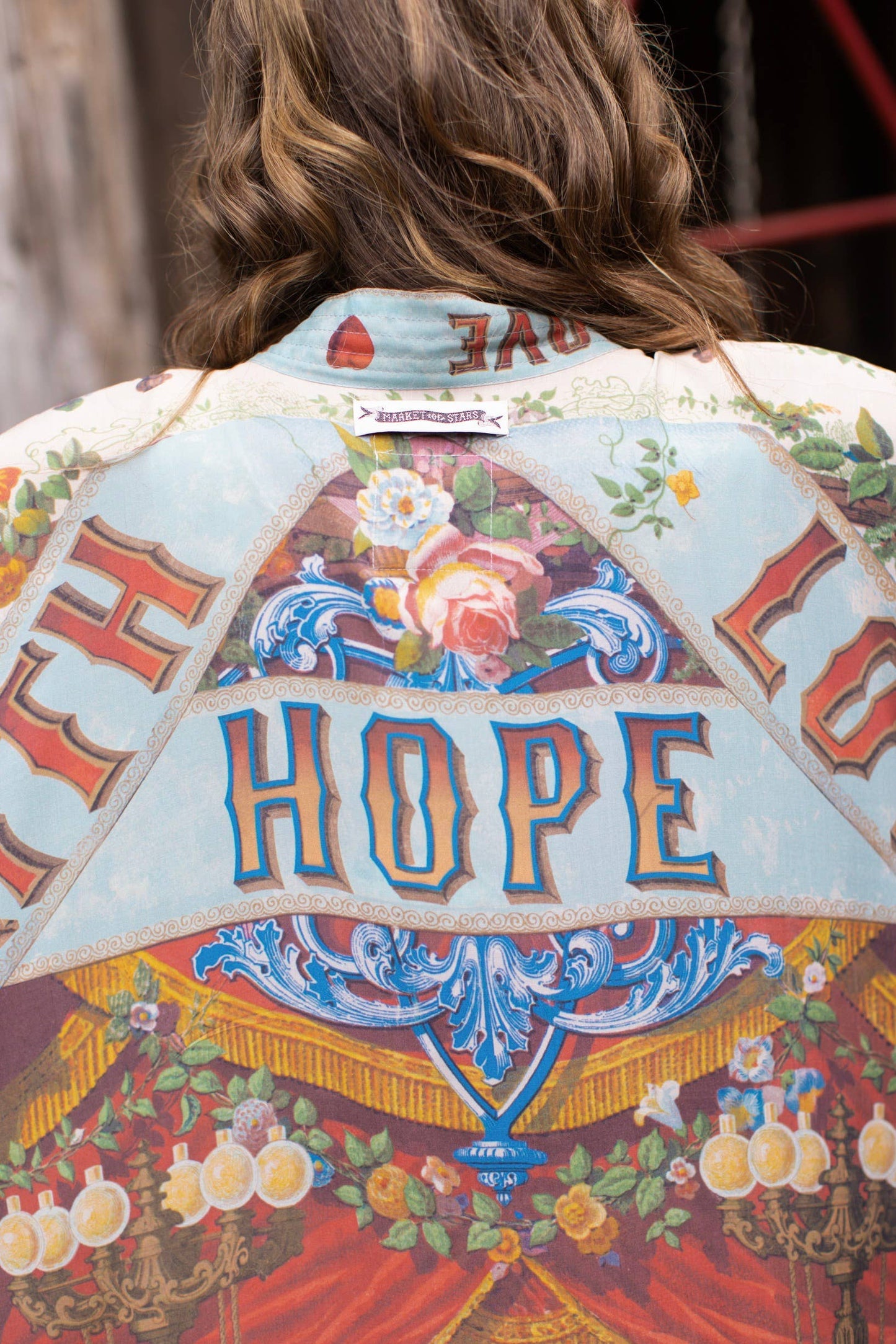 Love Language Opera Duster Kimono Robe w/ Faith, Hope
