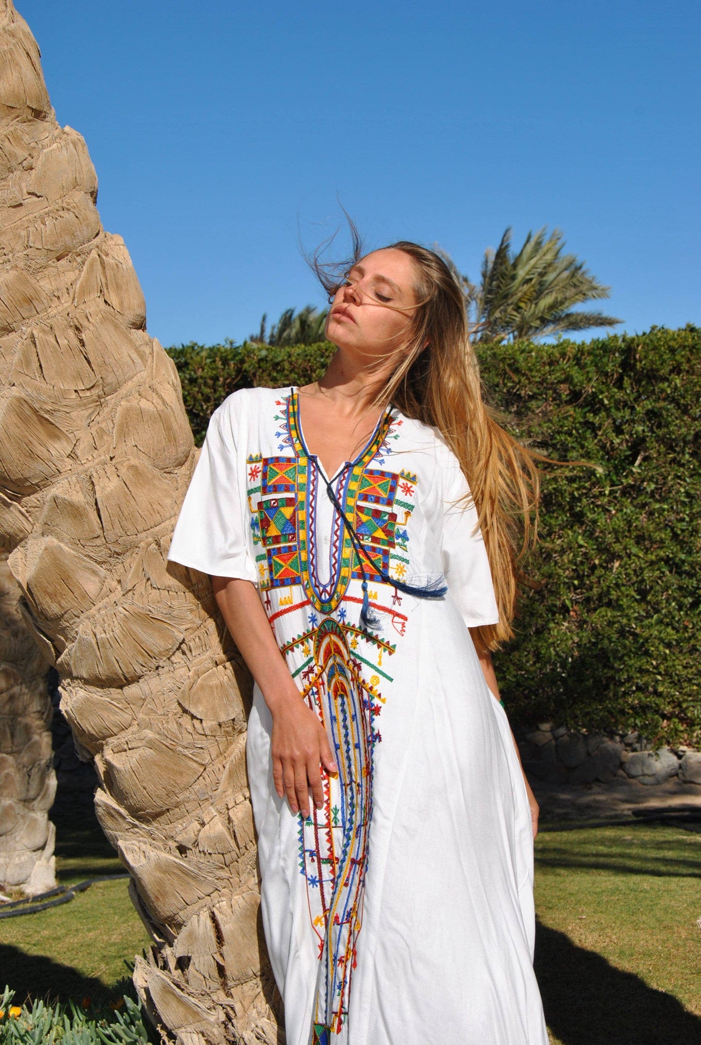 White Kaftan- One size fits most.
