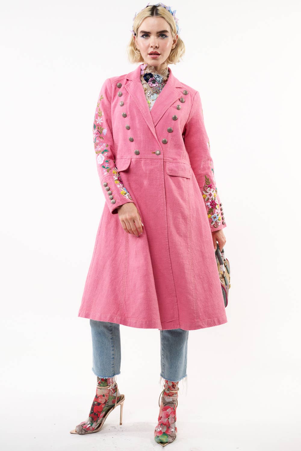 Pink City Coat: Rose / XS