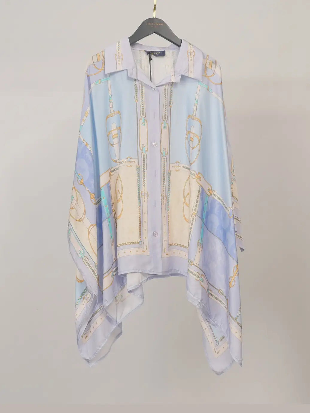 Flowing Print shirt: Blue- One Size