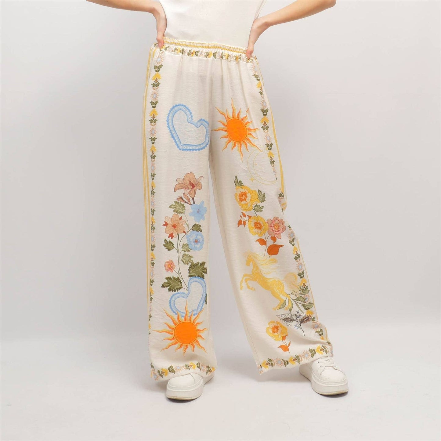 Print pant in Tencel-Made in Italy- Size 10 to 12