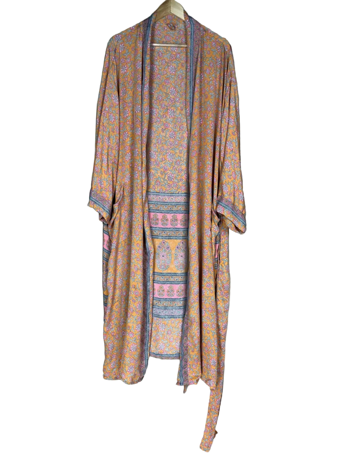 Recycle Silk Women Kimono Boho Beach Spa Cover up