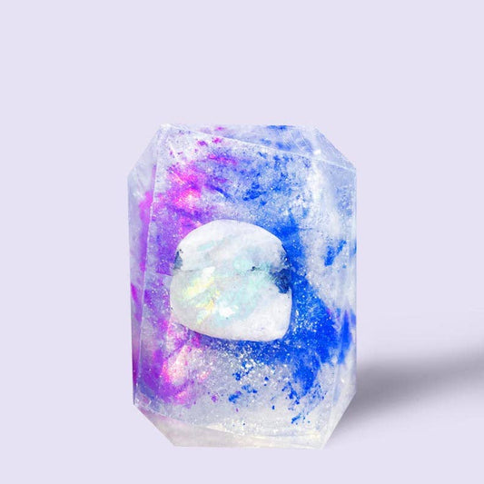 Moon Child - Rainbow Moonstone Crystal Infused Bar Soap