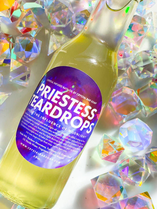 Priestess Teardrops -  Crystal Infused Bath and Body Oil