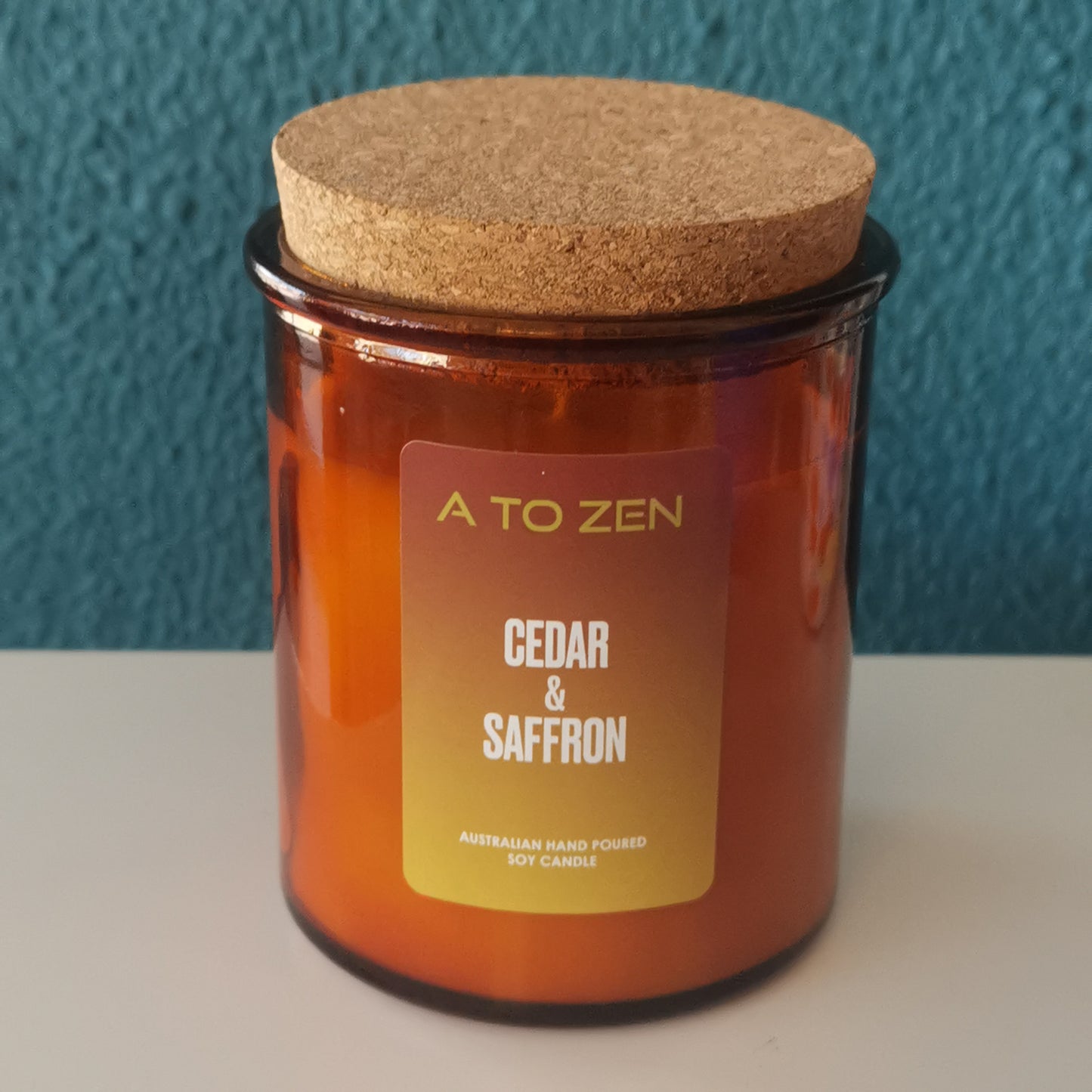 Cedar & Saffron Soy Candle -Medium