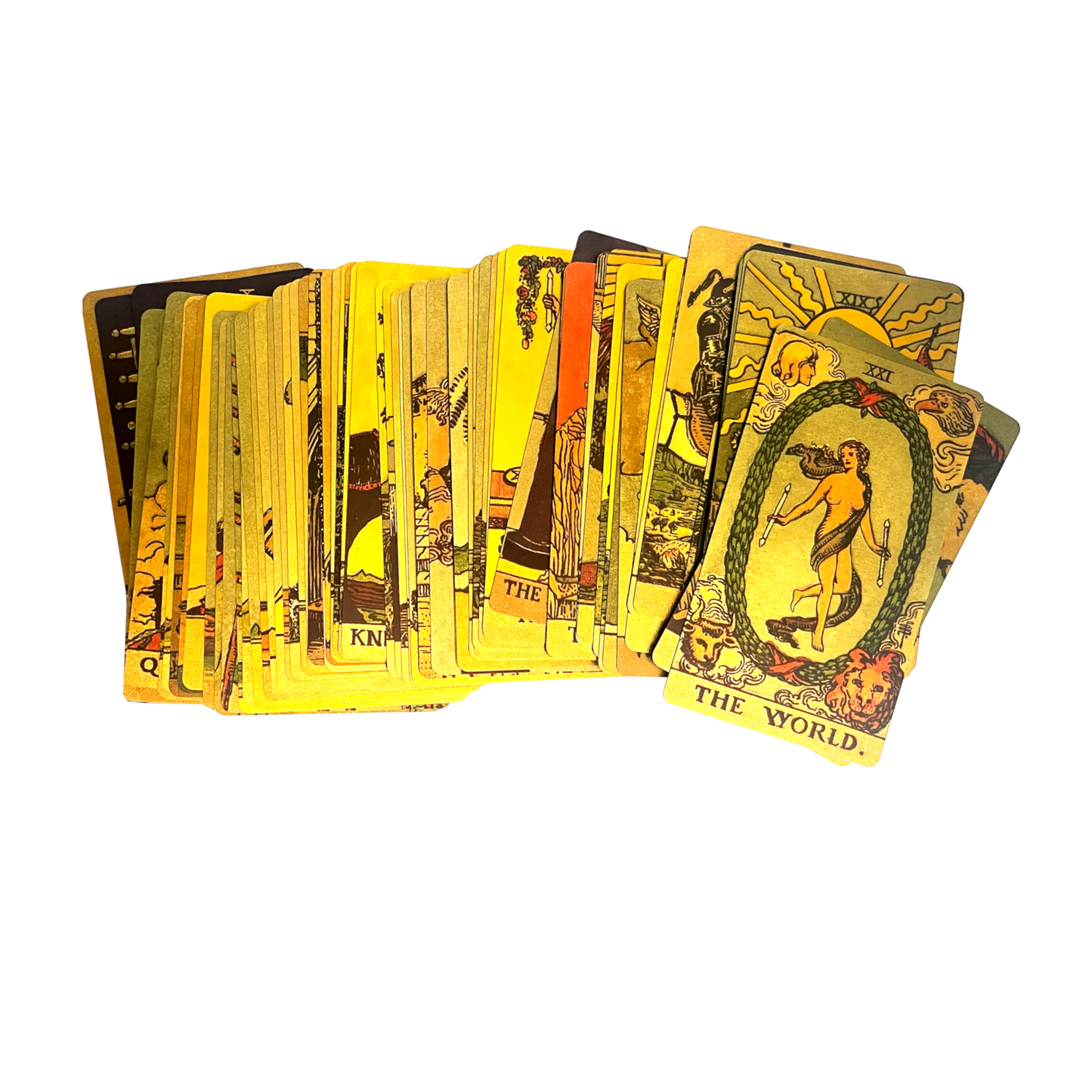 Gold Foil Tarot Deck | Premium Waterproof PVC Cards & Guide