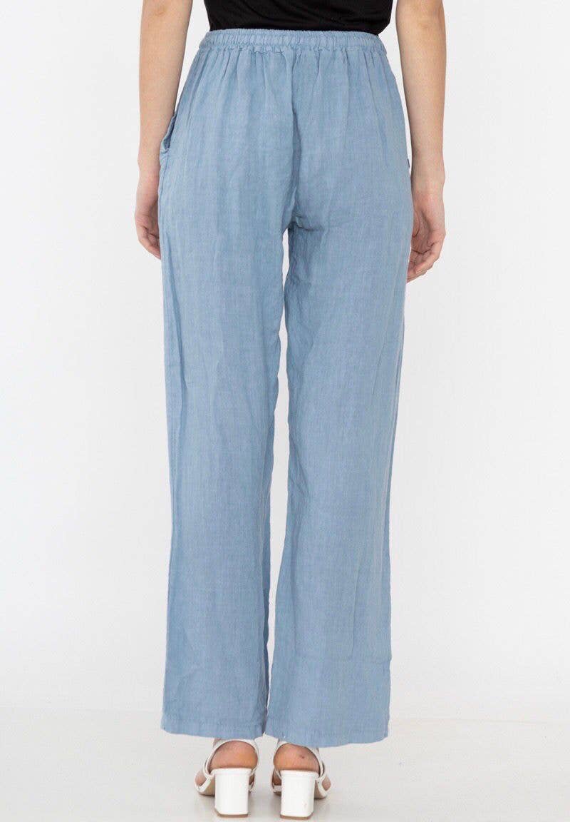 100% Italian linen Pants- One size