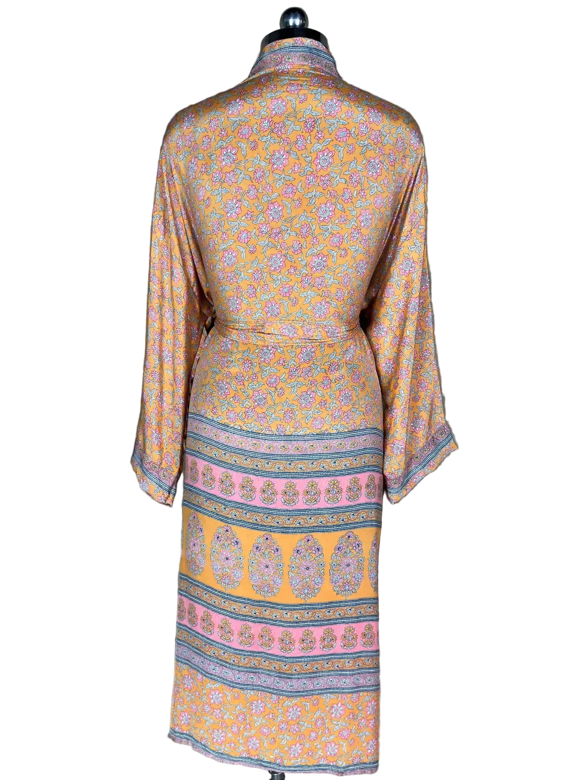 Recycle Silk Women Kimono Boho Beach Spa Cover up
