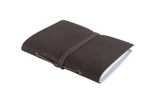 Leather Journal-Traveller in Charcoal