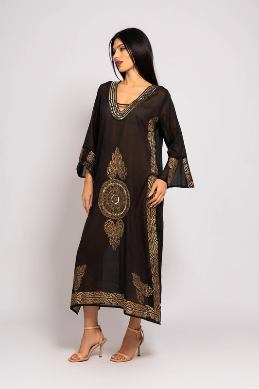 LONG SLEEVE KAFTAN: S/M-