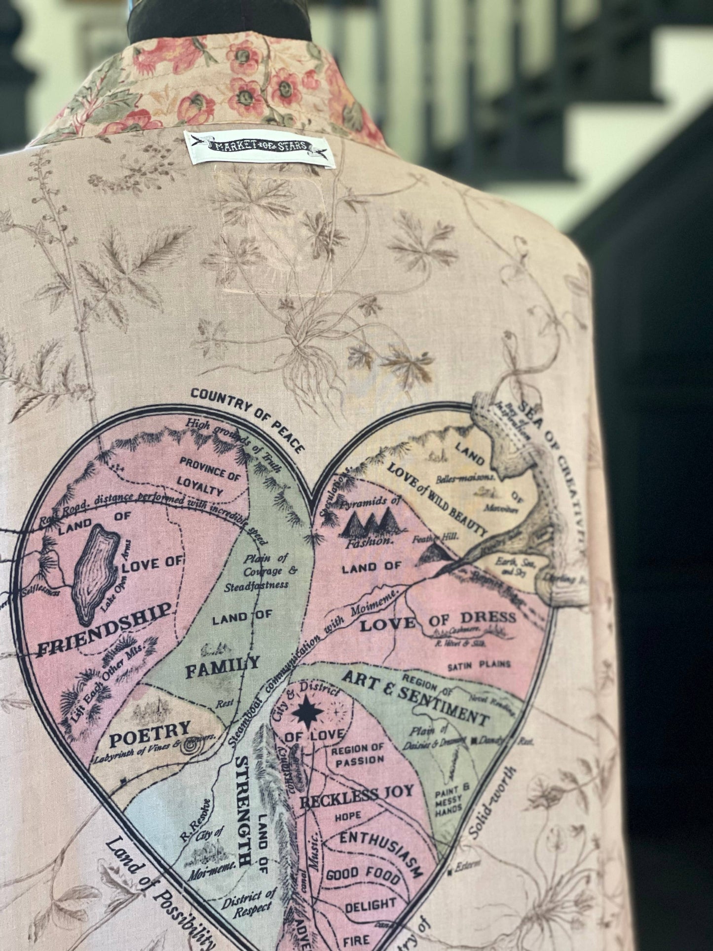 Map of My Heart Cropped Bamboo Kimono Cardigan