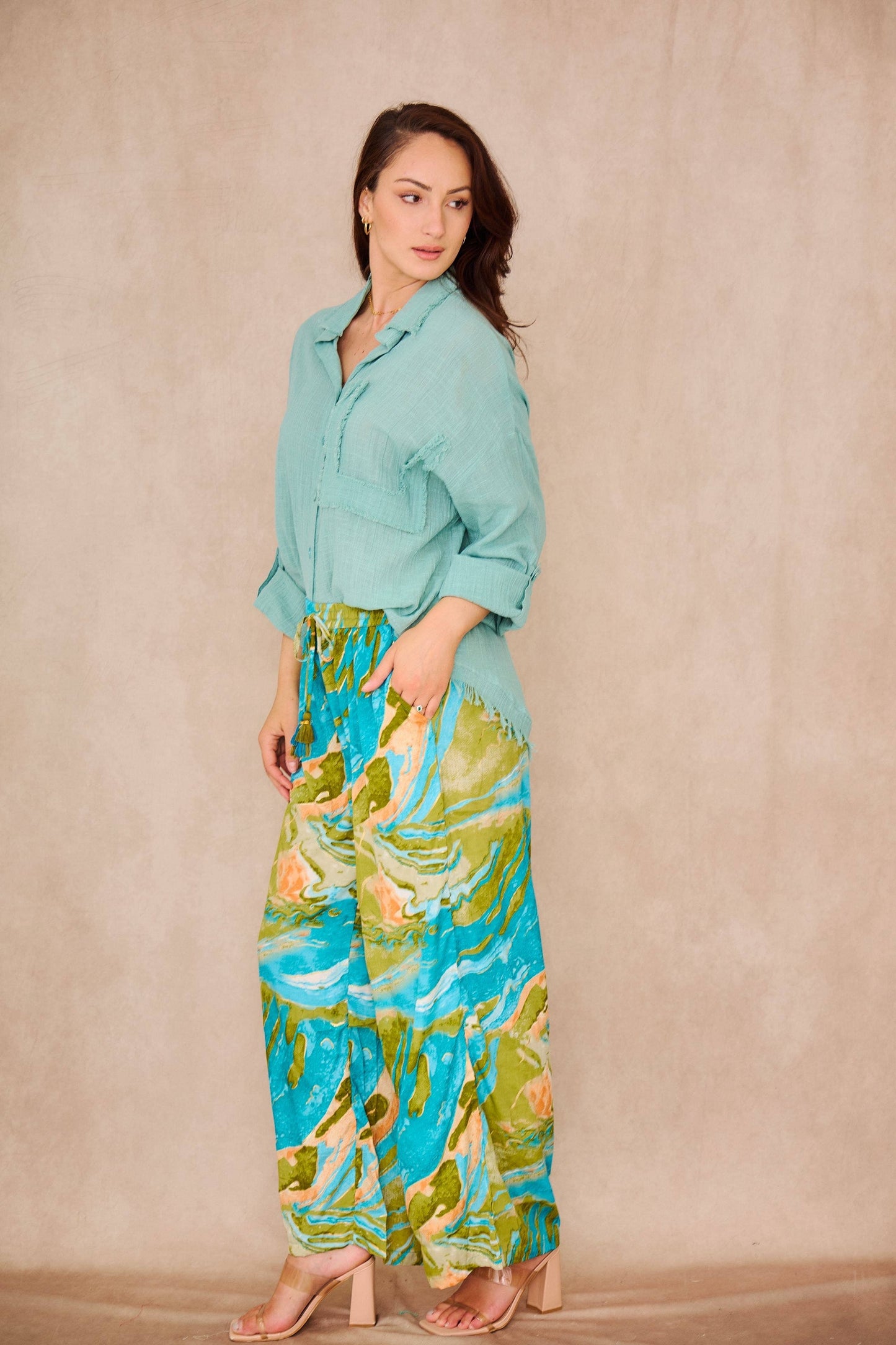 Fluid silk pants -  One size