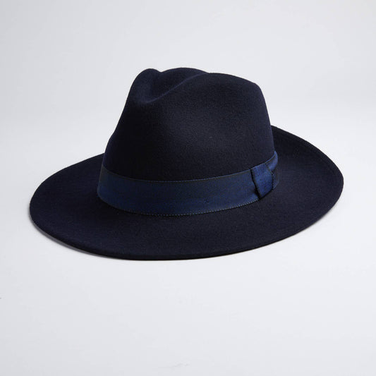 Houston Blue Festival Style Felt Hat - Unisex: One size fits most