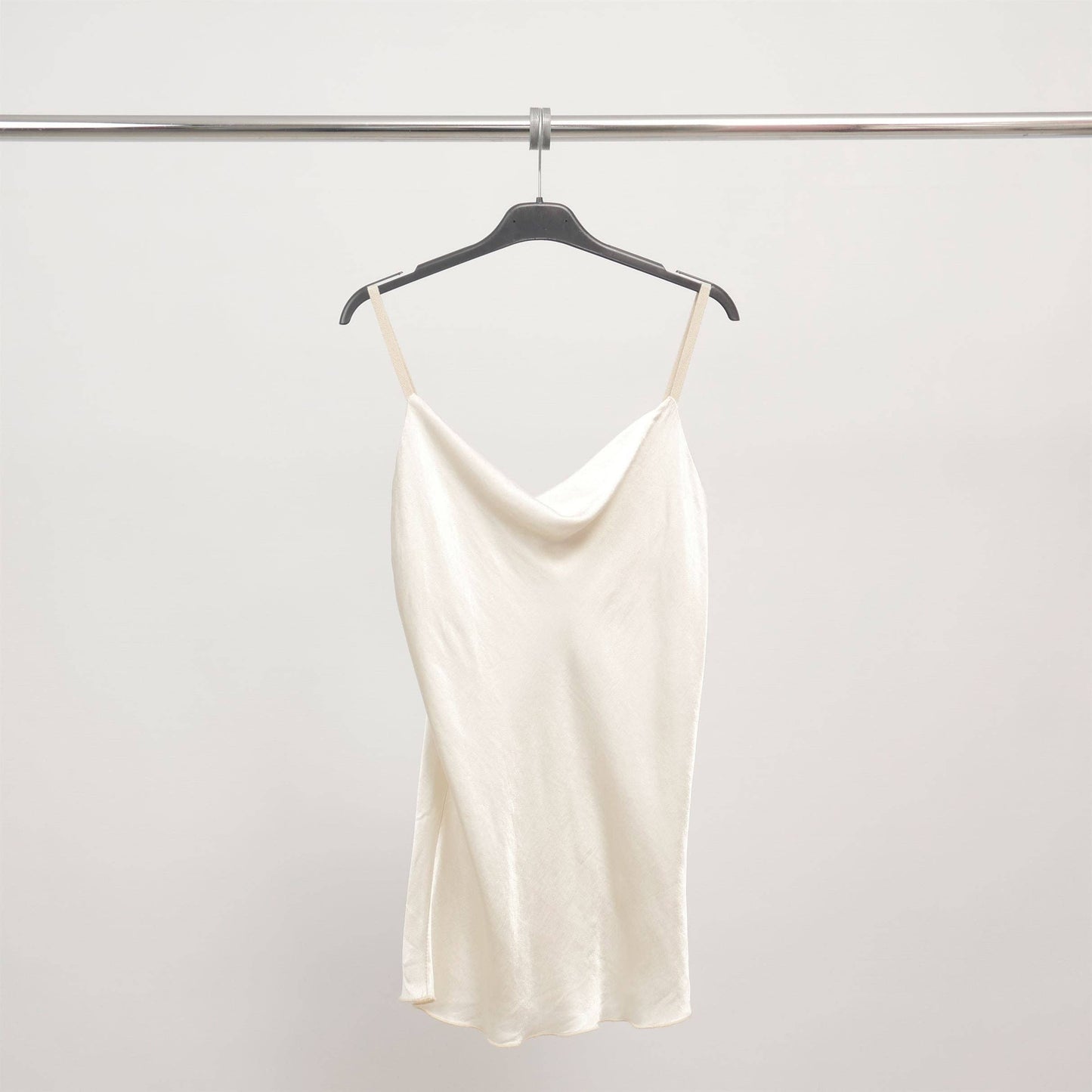 Viscose draped neck Cami in Cream- Size 10