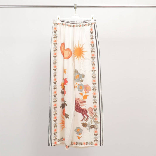 Print pant in Tencel-Made in Italy- Size 10 to 12